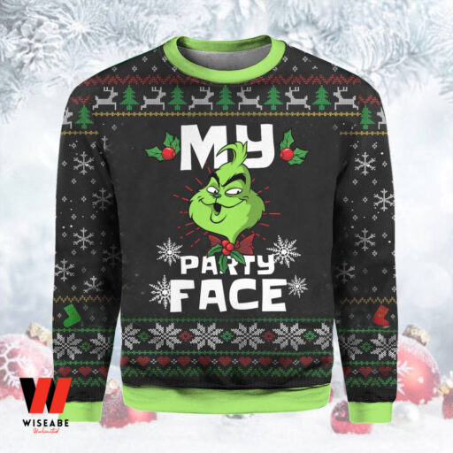 Grinch Face Ugly Christmas Sweater