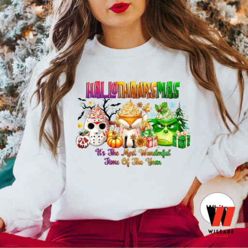 Grinch Hallothanksmas Holiday Sweatshirt