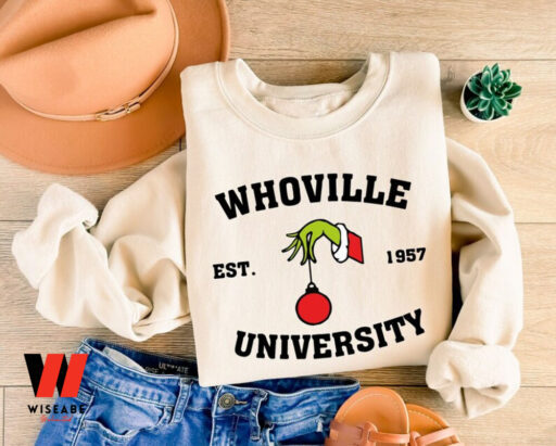 Grinch Christmas Whoville University Est 1957 Sweatshirt