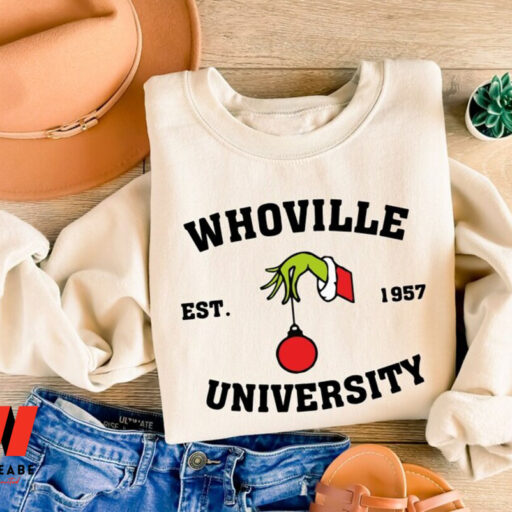 Grinch Christmas Whoville University Est 1957 Sweatshirt