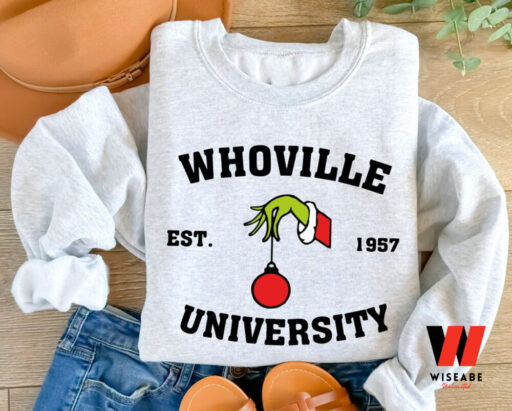 Grinch Christmas Whoville University Est 1957 Sweatshirt