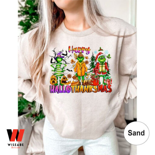 Grinchmas Hallothanksmas Sweatshirt, Merry Christmas Sweatshirt