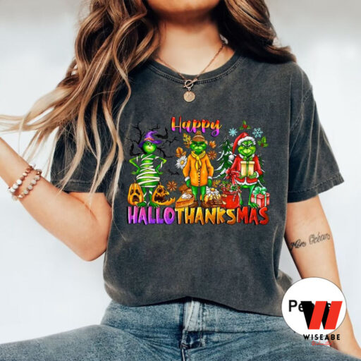 Grinchmas Hallothanksmas Sweatshirt, Merry Christmas Sweatshirt