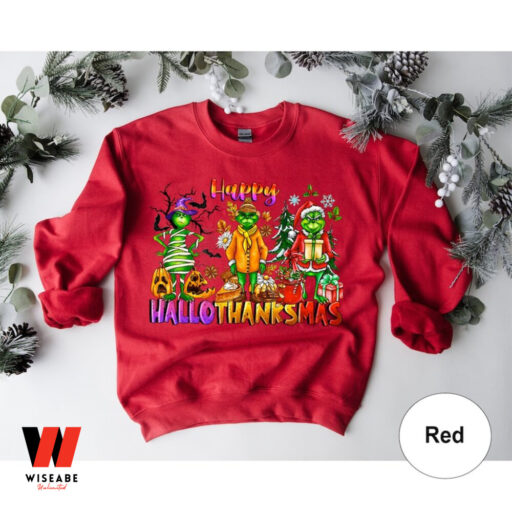 Grinchmas Hallothanksmas Sweatshirt, Merry Christmas Sweatshirt