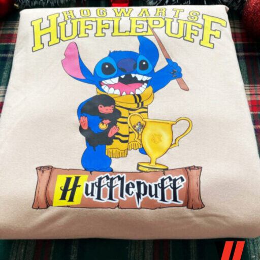 Hogwarts Four Houses Stitch Harry Potter Sweatshirt, Trendy Stitch Sweatshirt