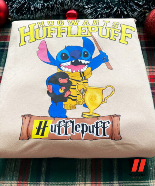 Hogwarts Four Houses Stitch Harry Potter Sweatshirt, Trendy Stitch Sweatshirt