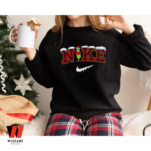 Vintage Grinch Nike Logo Christmas Sweatshirt