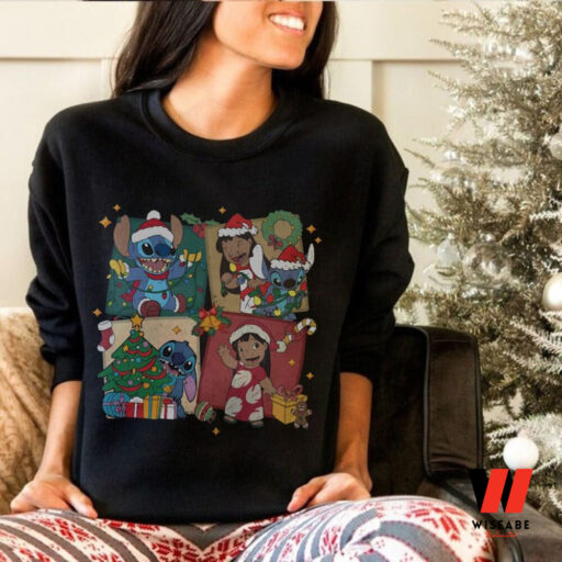 Lilo And Stitch Christmas Sweatshirt, Disney Christmas Shirts