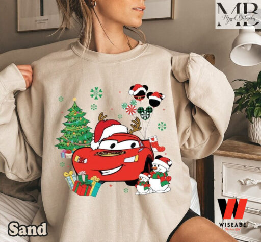 Lightning Pixar Cars McQueen Reindeer Christmas Sweatshirt