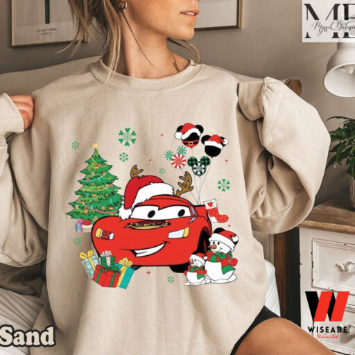 Lightning Pixar Cars McQueen Reindeer Christmas Sweatshirt