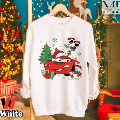 Lightning Pixar Cars McQueen Reindeer Christmas Sweatshirt