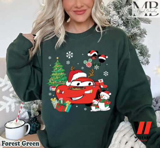 Lightning Pixar Cars McQueen Reindeer Christmas Sweatshirt