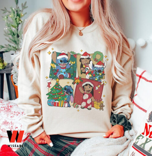 Lilo And Stitch Christmas Sweatshirt, Disney Christmas Shirts