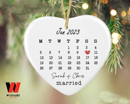 Married Ornament Ornament, Married Ornament, Wedding Date Ornament Gift