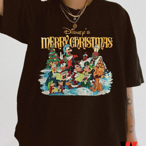 Merry Christmas Mickey and Friends Disney Shirt, Christmas Gift for Friend