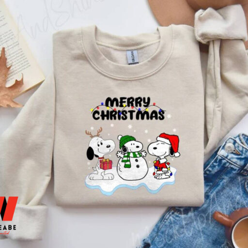 Merry Christmas Snoopy Cartoon Christmas Sweatshirt