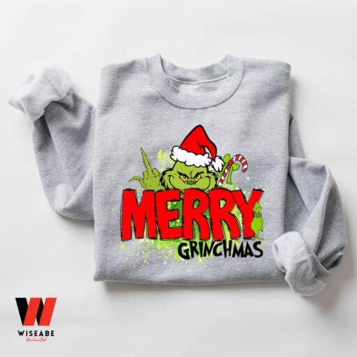 Merry Grinmas Sweatshirt, Grinch Santa Shirt