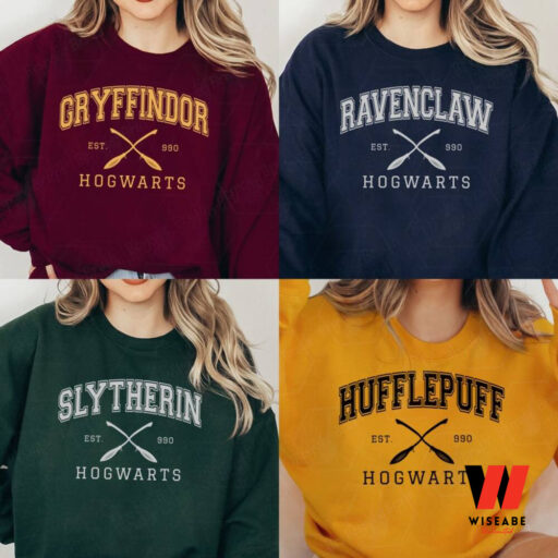 Vintage Hogwarts Four Houses Sweatshirts, Trendy Harry Potter Sweatshirt