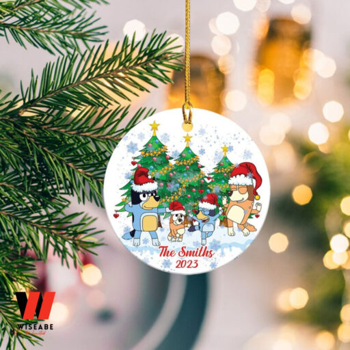 Personalized Christmas Family Bluey Ornament,Bluey Christmas Ornament Gift