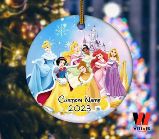 Personalized Disney Princess Ornament, Disney Xmas Ornament