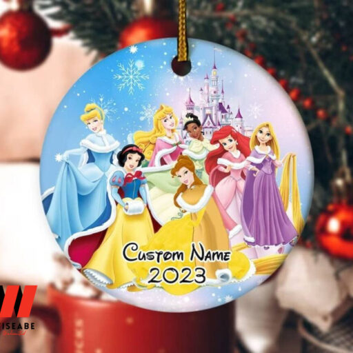 Personalized Disney Princess Ornament, Disney Xmas Ornament