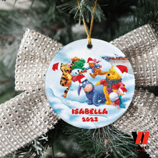 Personalized Eeyore Disney Christmas Ceramic Ornament, Gift For Family