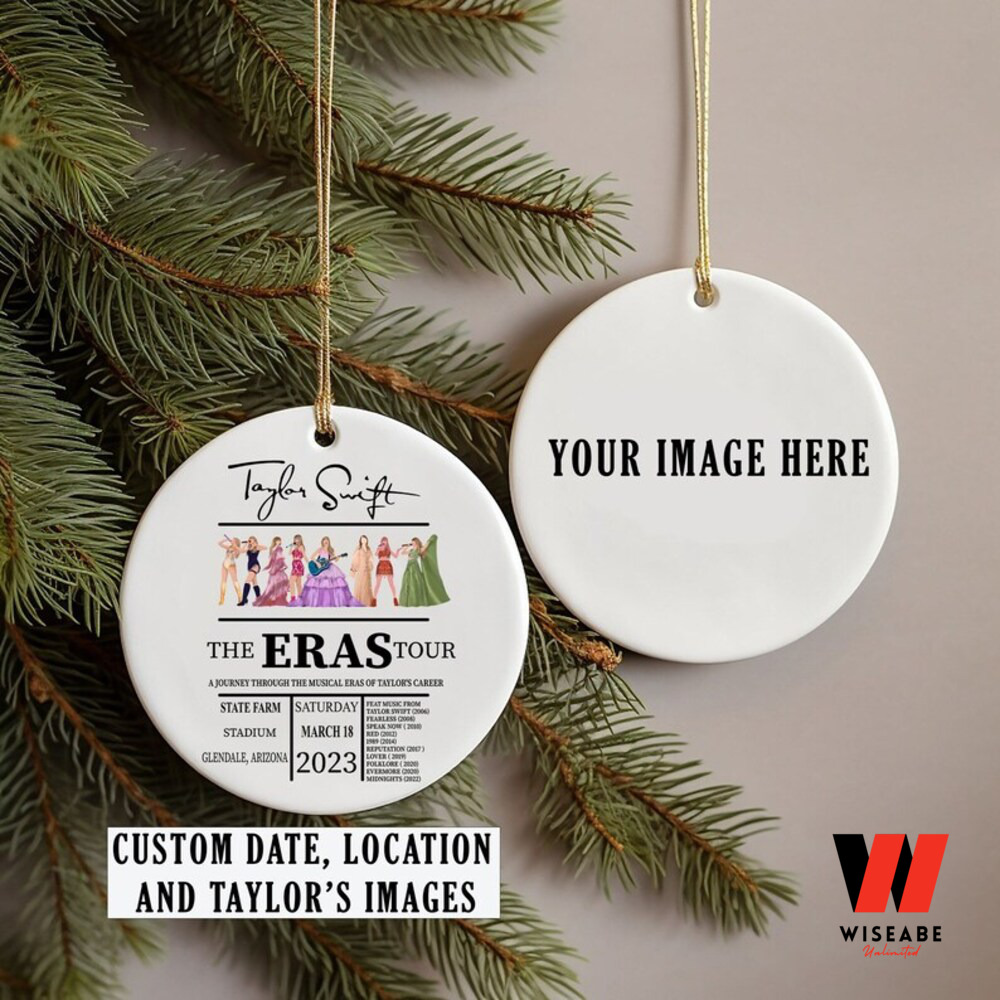 Personalized TS The Eras Tour Ornament, Custom Swiftie Fan Gifts 2023 Christmas Ornament