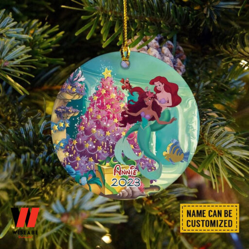 Christmas Ariel Princess Ornament, Disney Princess Ornament 2023