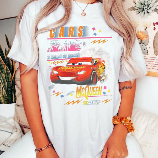 Retro Disney Cars Lightning Mcqueen Shirt, Disney Pixar Shirt