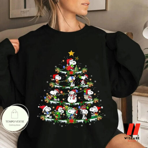 Retro The Peanuts Snoopy Christmas Tree Sweatshirt