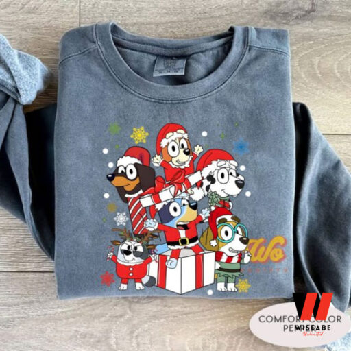 Santa Bluey Christmas Tree Sweatshirt