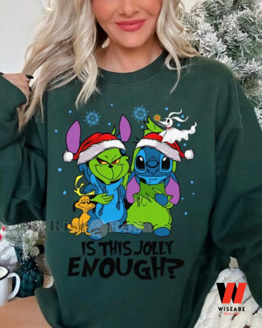 Stitch And Grinch is This Jolly Enough Sweatshirt