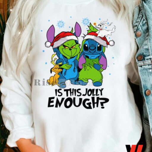 Stitch And Grinch is This Jolly Enough Sweatshirt