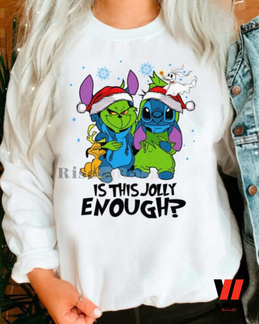 Stitch And Grinch is This Jolly Enough Sweatshirt