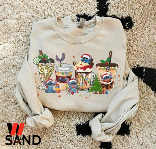 Stitch Christmas Coffee Sweatshirt, Family Vacation Xmas