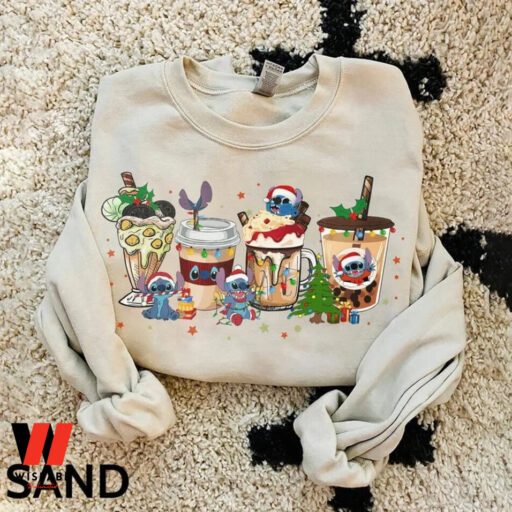 Stitch Christmas Coffee Sweatshirt, Family Vacation Xmas