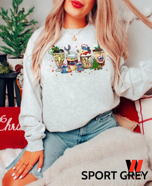 Stitch Christmas Coffee Sweatshirt, Family Vacation Xmas