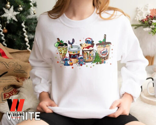 Stitch Christmas Coffee Sweatshirt, Family Vacation Xmas