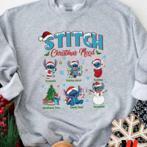 Stitch Christmas Mood Sweatshirt, Christmas Gift