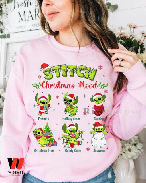 Stitch Grinch Christmas Mode Sweatshirt, Christmas Gift