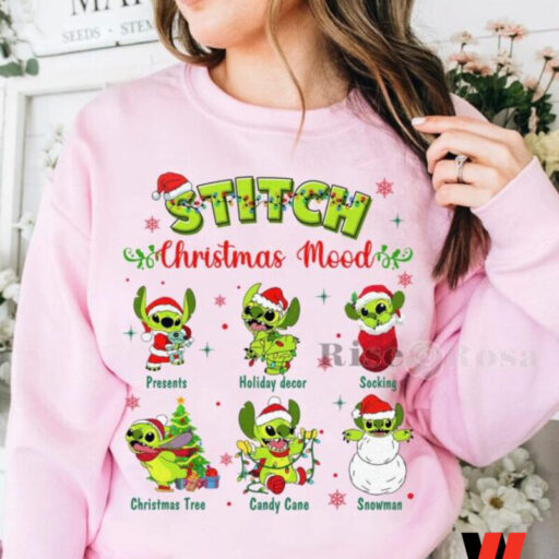 Stitch Grinch Christmas Mode Sweatshirt, Christmas Gift