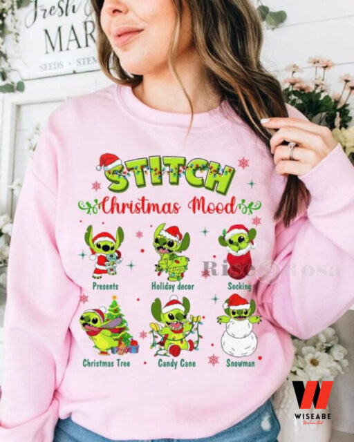 Stitch Grinch Christmas Mode Sweatshirt, Christmas Gift