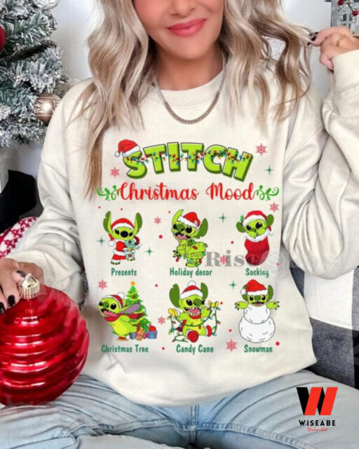 Stitch Grinch Christmas Mode Sweatshirt, Christmas Gift