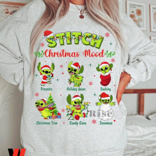 Stitch Grinch Christmas Mode Sweatshirt, Christmas Gift