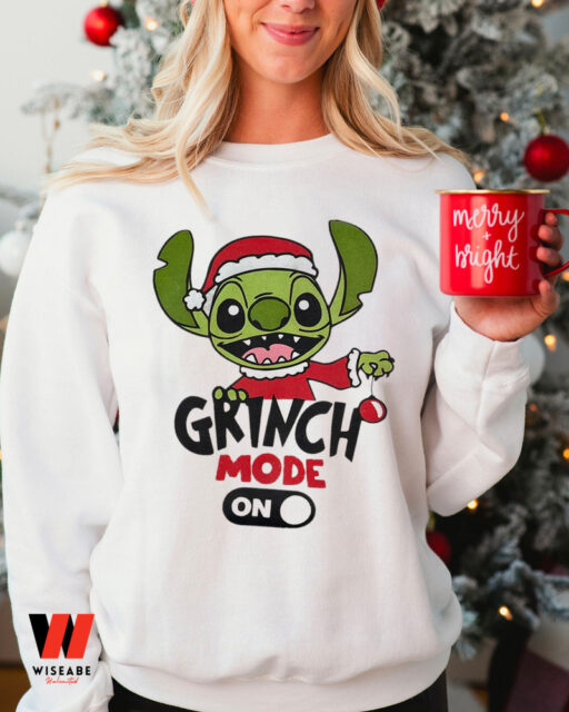 Stitch Grinch Mode Christmas Sweatshirt