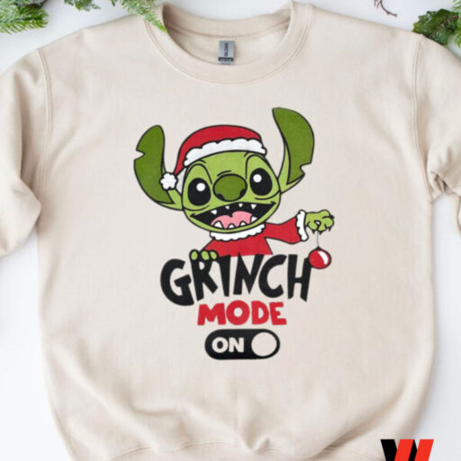 Stitch Grinch Mode Christmas Sweatshirt