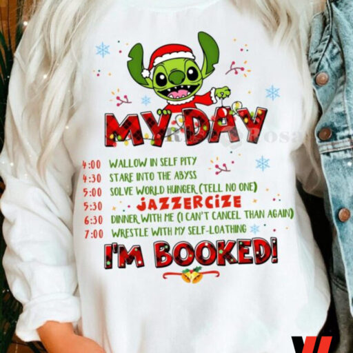 Stitch Grinch My Day I'm Booked Sweatshirt