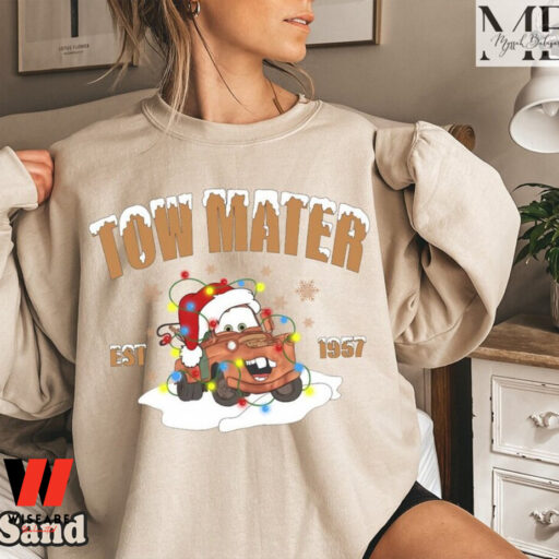 Tow Mater Est 1977 Xmas Light Disney Car Christmas Shirt, McQueen Shirt