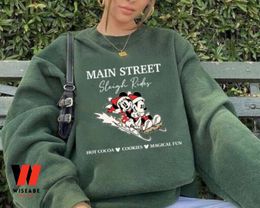 Vintage Disney Main Street Christmas Sweatshirt, Disney Christmas Gift