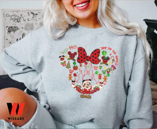 Vintage Disney Mickey Merry Christmas Sweatshirt, Mickey Christmas Gift